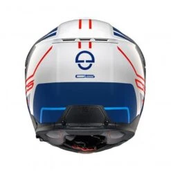 Schuberth C5 Master Motorhelm -Goedhart Motoren C5 master wit blauw achterzijde 7b10