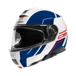 Schuberth C5 Master Motorhelm -Goedhart Motoren C5 master wit blauw voorzijde a9da