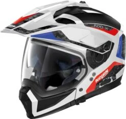 Nolan N70-2 X Torpedo Motorhelm -Goedhart Motoren nolan n70 2 x torpedo wit blauw rood 314e