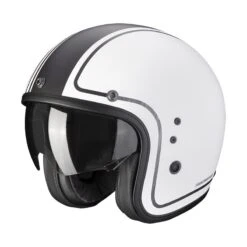 Scorpion Belfast Evo Retrol Motorhelm -Goedhart Motoren scorpion belfast evo retrol blanc mat argent b7bc